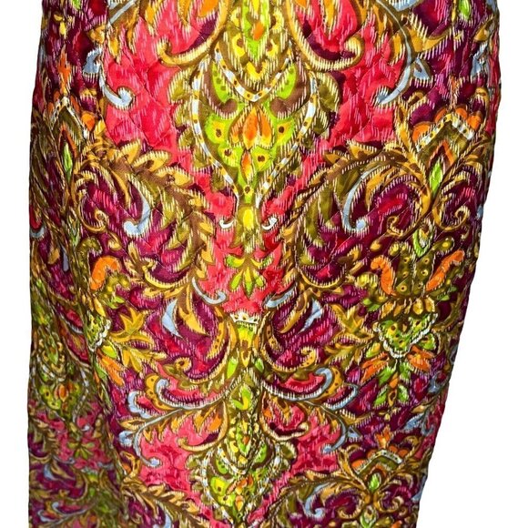 Beverly Vogue Womens Maxi Skirt Orange Size Medium M Vintage Quilted Made In USA - Picture 7 of 12